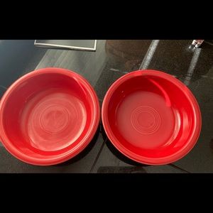 Set of 2 Vintage Scarlet red Fiestaware bowls